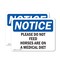 Signmission Please Do Not Feed Horses Are On A Medical Diet, 5 in W x Rectangle, Vinyl Decal OS-2PACK-NS-D-35-L-17376 - alternate 1